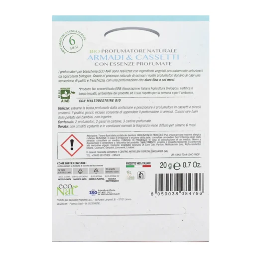 ECO NAT BIO PROFUMATORE NATURALE ARMADI & CASSETTI 2 BUSTE TALCO