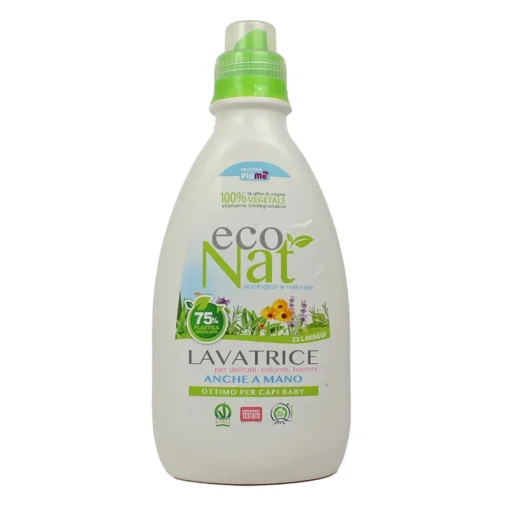 ECO NAT LAVATRICE VEGETALE, NATURALE ANCHE A MANO 22 LAVAGGI 1000 ML 1130 grammi