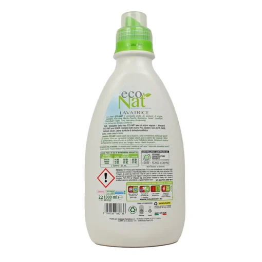 ECO NAT LAVATRICE VEGETALE, NATURALE ANCHE A MANO 22 LAVAGGI 1000 ML 1130 grammi