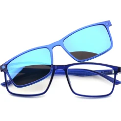 EL CHARRO OCCHIALI DA LETTURA BLU +3,00 + CLIP-ON MAGNETICO LENTI BLU SPECCHIO