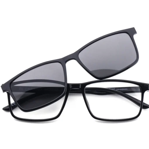 EL CHARRO OCCHIALI DA LETTURA NERO +3,00 + CLIP-ON MAGNETICO LENTI GRIGIE