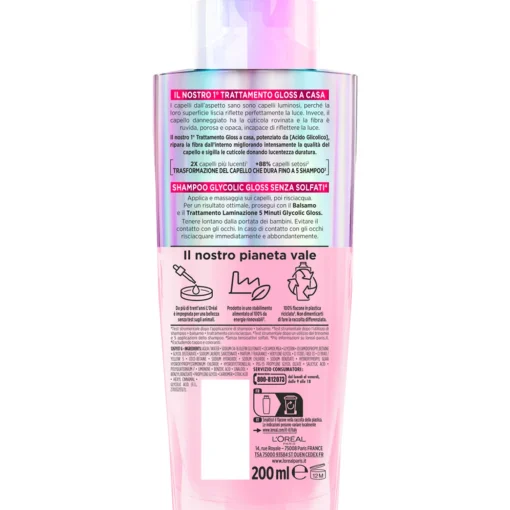 ELVIVE SHAMPOO GLYCOLIC GLOSS CAPELLI SPENTI, POROSI 200 ML