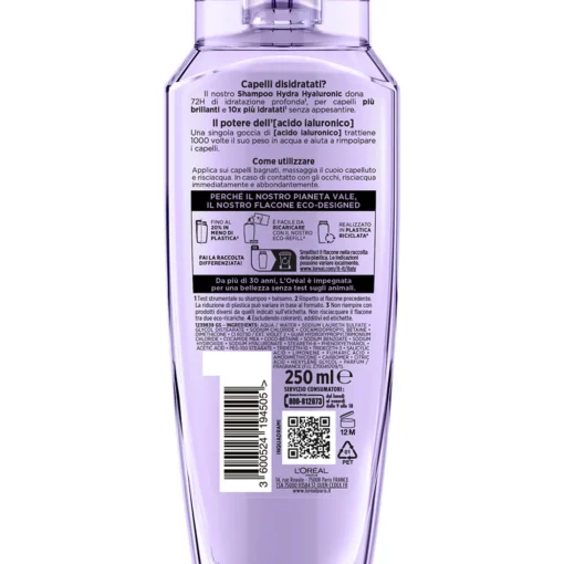 ELVIVE SHAMPOO HYDRA HYALURONIC IDRATAZIONE PROFONDA CAPELLI DISIDRATATI 250 ML