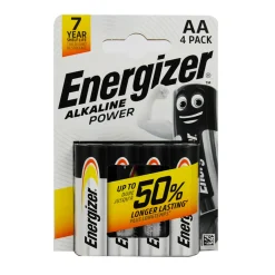 ENERGIZER AA STILO 1,5V ALKALINE POWER BLISTER 4 PZ