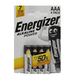 ENERGIZER AAA MINISTILO 1,5V ALKALINE POWER BLISTER 4 PZ
