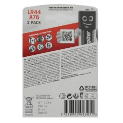 ENERGIZER LR44 1,5V ALKALINE BLISTER 2 PZ  BATTERIA