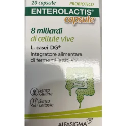 ENTEROLACTIS 8 MILIARDI DI FERMENTI LATTICI VIVI 20 CAPSULE INTEGRATORE ALIMENTARE