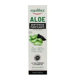 EQUILIBRA ALOE DENTIFRICIO PURIFICANTE CON SALI MINERALI E VITAMINA B3 GUSTO MENTA 75 ML