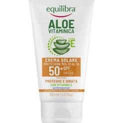 EQUILIBRA ALOE SOLARE CREMA SOLARE SPF30 PROTEZIONE ALTA RESISTENTE ALL'ACQUA TUBO 150 ML