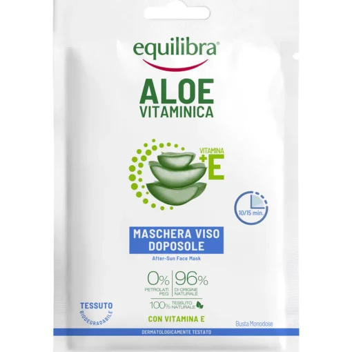 EQUILIBRA ALOE SOLARE MASCHREA VISO DOPOSOLE IN TESSUTO MONODOSE