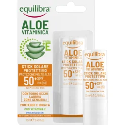 EQUILIBRA ALOE SOLARE STICK SOLARE LABBRA PROTETTIVO SPF50+ RESISTENTE ALL'ACQUA 12 ML
