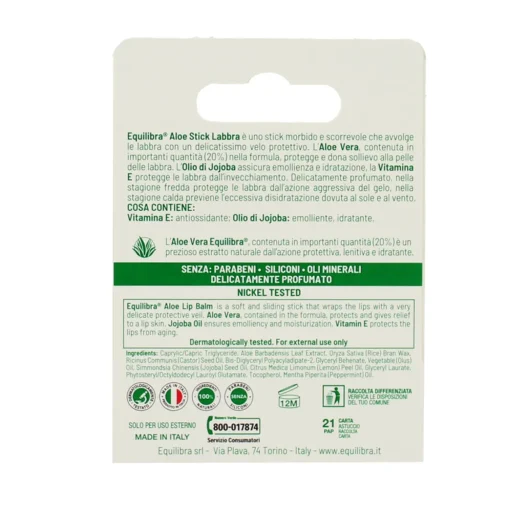EQUILIBRA ALOE STICK LABBRA PROTETTIVO-LENITIVO 5,5 ML