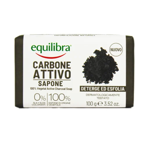 EQUILIBRA CARBONE ATTIVO SAPONE DETOX 100% VEGETALE 100 grammi