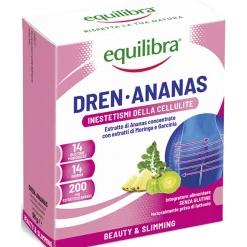 EQUILIBRA DREN - ANANAS INESTETISMI DELLA CELLULITE 14 BUSTINE MONODOSE INTEGRATORE ALIMENTARE