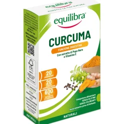 EQUILIBRA INTEGRATORE ALIMENTARE CURCUMA ANTIOSSIDANTE E BENESSERE 20 COMPRESSE