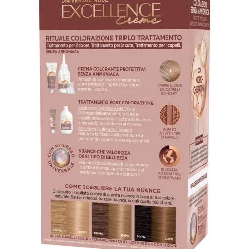 EXCELLENCE CREME UNIVERSAL NUDE SENZA AMMONIACA N.8U BIONDO CHIARO UNIVERSALE