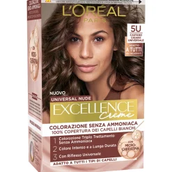 EXCELLENCE CREME UNIVERSAL NUDE SENZA AMMONIACA N.5U CASTANO CHIARO UNIVERSALE