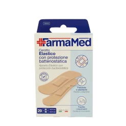 FARMAMED 20 CEROTTI ELASTICO CON PROTEZIONE BATTERIOSTATICA 2 FORMATI MEDIUM E LARGE