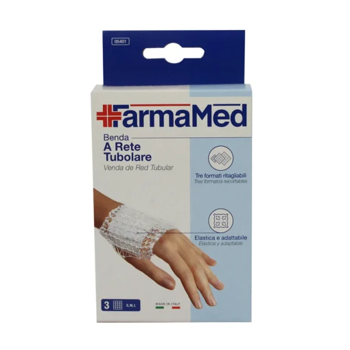 FARMAMED RETE TUBOLARE ELASTICA 3 PEZZI IN 3 FORMATI