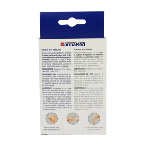 FARMAMED RETE TUBOLARE ELASTICA 3 PEZZI IN 3 FORMATI