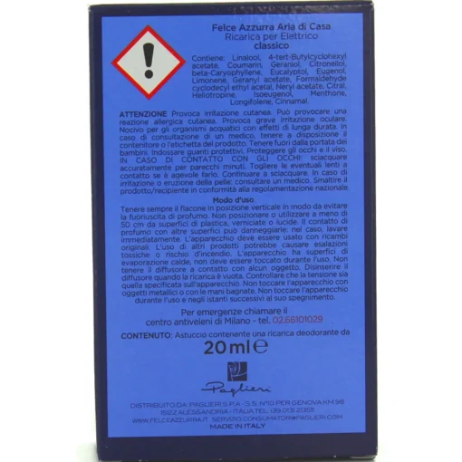 FELCE AZZURRA ARIA DI CASA ELETTRICO RICARICA CLASSICO 20 ML