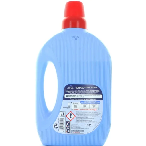 FELCE AZZURRA DETERSIVO BUCATO LAVATRICE LIQUIDO CAPI COLORATI 32 LAVAGGI 1,595 LT