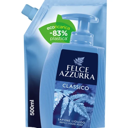 FELCE AZZURRA SAPONE LIQUIDO MANI CLASSICO RICARICA BUSTA 500 ML