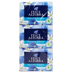 FELCE AZZURRA SAPONETTA PROFUMO MUSCHIO BIANCO 100 GRAMMI 3 PEZZI