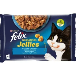FELIX SENSATIONS JELLIES 4 BUSTE DA 85 GRAMMI 2 SALMONE 2 TROTA