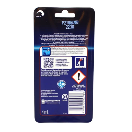 FINISH DEODORANTE PER LAVASTOVIGLIE 60 LAVAGGI LIMONE&LIME