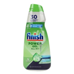 FINISH GEL PER LAVASTOVIGLIE POWER 0% SENZA COLORANTI, CONSERVANTI E FOSFATI 30 LAVAGGI 600 ML