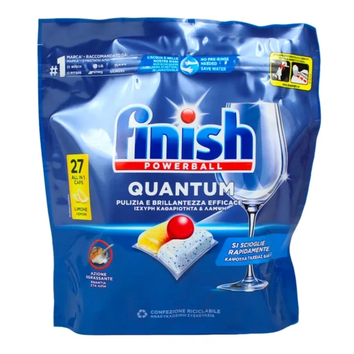 FINISH PASTIGLIE PER LAVASTOVIGLIE QUANTUM ALL IN 1 27 TABS LIMONE