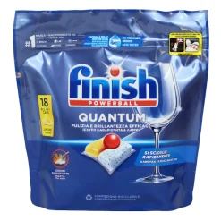 FINISH PASTIGLIE PER LAVASTOVIGLIE QUANTUM ALL IN 1 18 TABS LIMONE