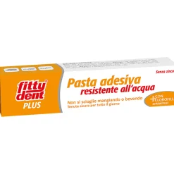FITTYDENT PASTA ADESIVA PLUS CON CLOROFILLA ANTIALITOSI SENZA ZINCO RESISTENTE ALL'ACQUA PER PROTESI TUBO 40 grammi