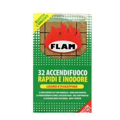 FLAM ACCENDIFUOCO 32 CUBETTI IN LEGNO E PARAFFINA
