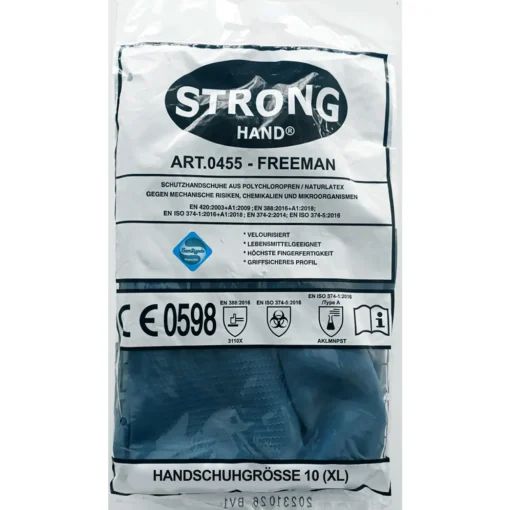 FREEMAN STRONG HAND GUANTI MULTIUSO IN POLICLOROPRENE LATTICE NATURALE TAGLIA 10 XL