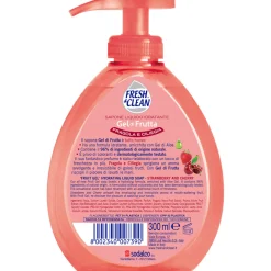 FRESH & CLEAN SAPONE LIQUIDO MANI GEL ALLA FRUTTA FRAGOLA E CILIEGIA 300ML