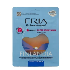 FRIA MASCHERA VISO IN TESSUTO NATURALE BIO SUPER IDRATANTE HYDROGEL FINLANDIA CON POTASSIOLATTATO E DERIVATI AMINOACIDICI