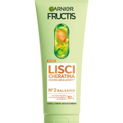 FRUCTIS BALSAMO LISCI CHERATINA N°2 CAPELLI CRESPI, SECCHI E SPENTI TUBO 200 ML