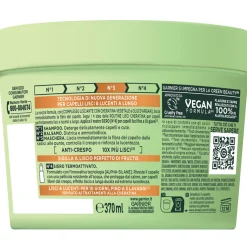 FRUCTIS MASCHERA CAPELLI LISCI CHERATINA N°3 CAPELLI CRESPI, SECCHI E SPENTI VASO 370 ML
