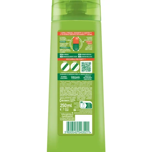 FRUCTIS SHAMPOO FORTIFICANTE VITAMINE & FORZA CAPELLI FRAGILI SOGGETTI A CADUTA 250 ML