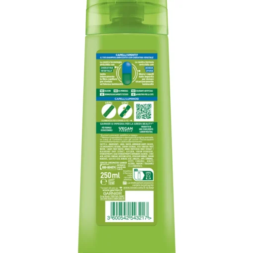 FRUCTIS SHAMPOO ILLUMINANTE PULITI E BRILLANTI PER CAPELLI SPENTI 250 ML