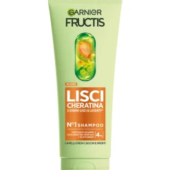 FRUCTIS SHAMPOO LISCI CHERATINA N°1 CAPELLI CRESPI, SECCHI E SPENTI TUBO 200 ML