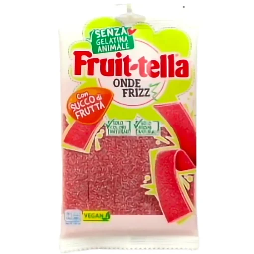 FRUIT-TELLA ONDE FRIZZ SENZA GLUTINE ANIMALE  GUSTO FRAGOLA BUSTA 145 GRAMMI