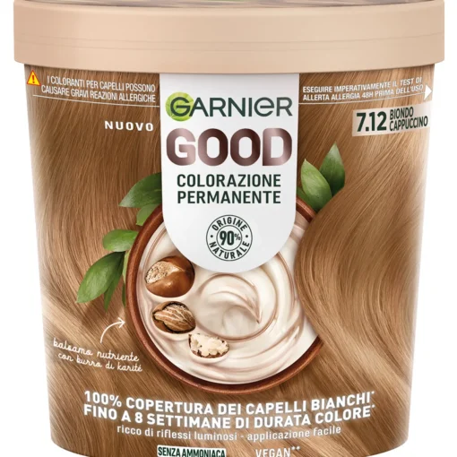 GARNIER GOOD 7.12 BIONDO CAPPUCCINO COLORAZIONE PERMANENTE SENZA AMMONIACA 160 GR
