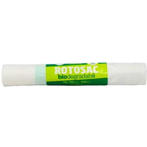 GEL SAC 5 SACCHI CONDOMINIALI BIODEGRADABILI RIFIUTI UMIDI 70x110 CM 110 LT BIANCO