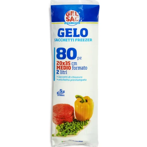 GEL SAC 80 SACCHI GELO IN PE VERGINE FORMATO MEDIO 20x35 IN ROTOLO