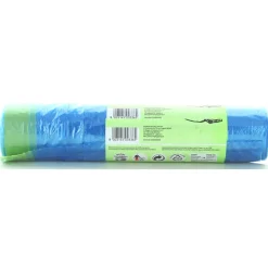 GEL SAC 15 SACCHI PATTUMIERA IN POLIETILENE MISURA 55x65 CON MANIGLIE AZZURRO TRASPARENTE PROFUMATO IN ROTOLO