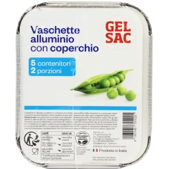 GEL SAC VASCHETTE CON COPERCHIO 2 PORZIONI GR.28 5 PEZZI