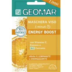 GEOMAR MASCHERA VISO 5 MINUTI ENERGY BOOST ILLUMINANTE ENERGIZZANTE BUSTINA 2 DOSI 15 ML